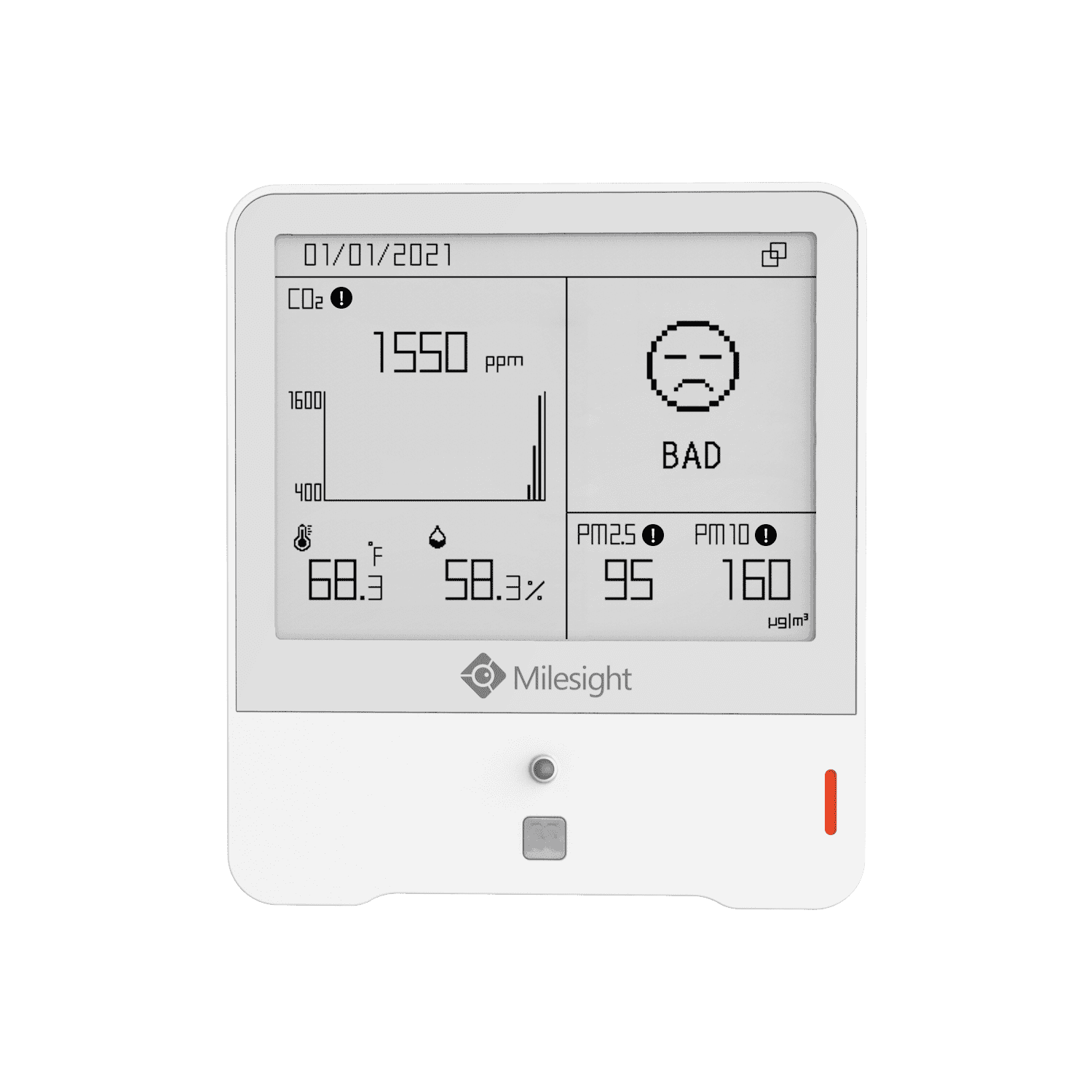 Milesight AM307 – Monitor de calidad del aire 7 en 1 LoRaWAN® con display - Imagen 4