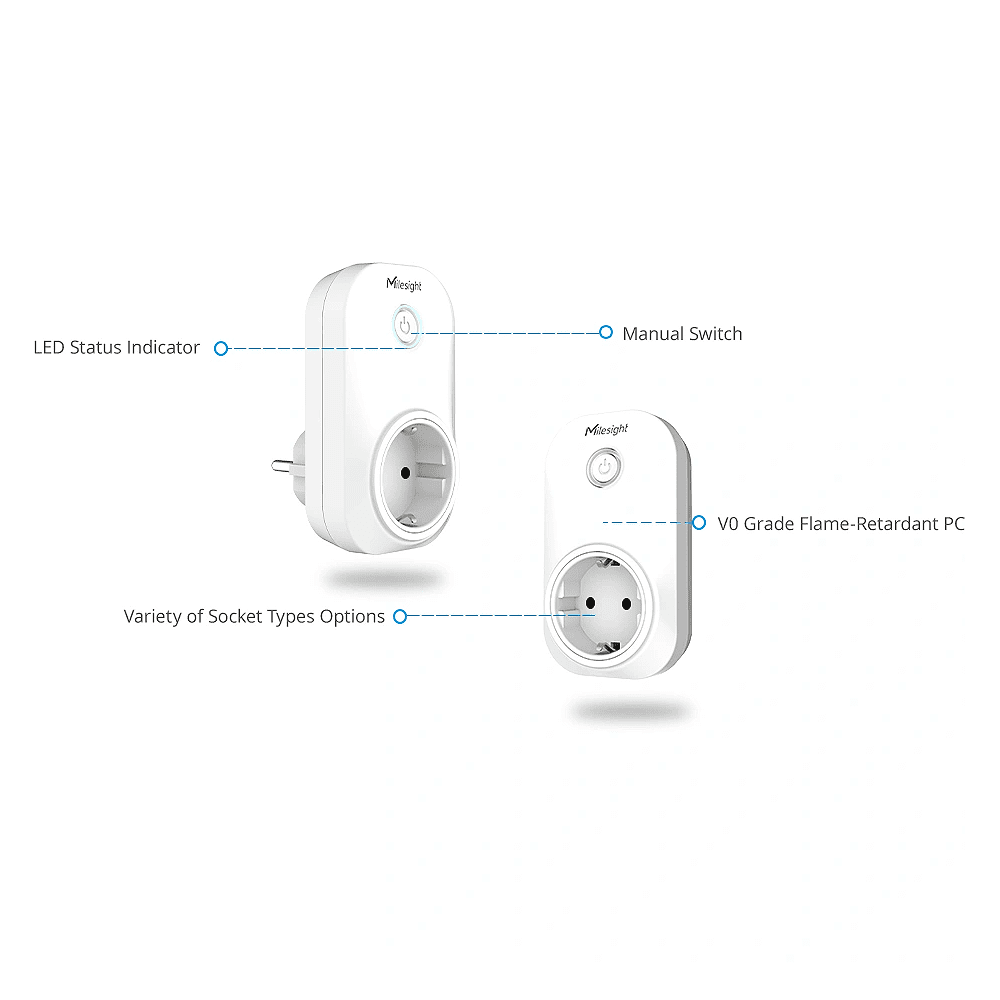 Milesight WS522-16A - Enchufe inteligente 16A LoRaWAN con medición - Imagen 6