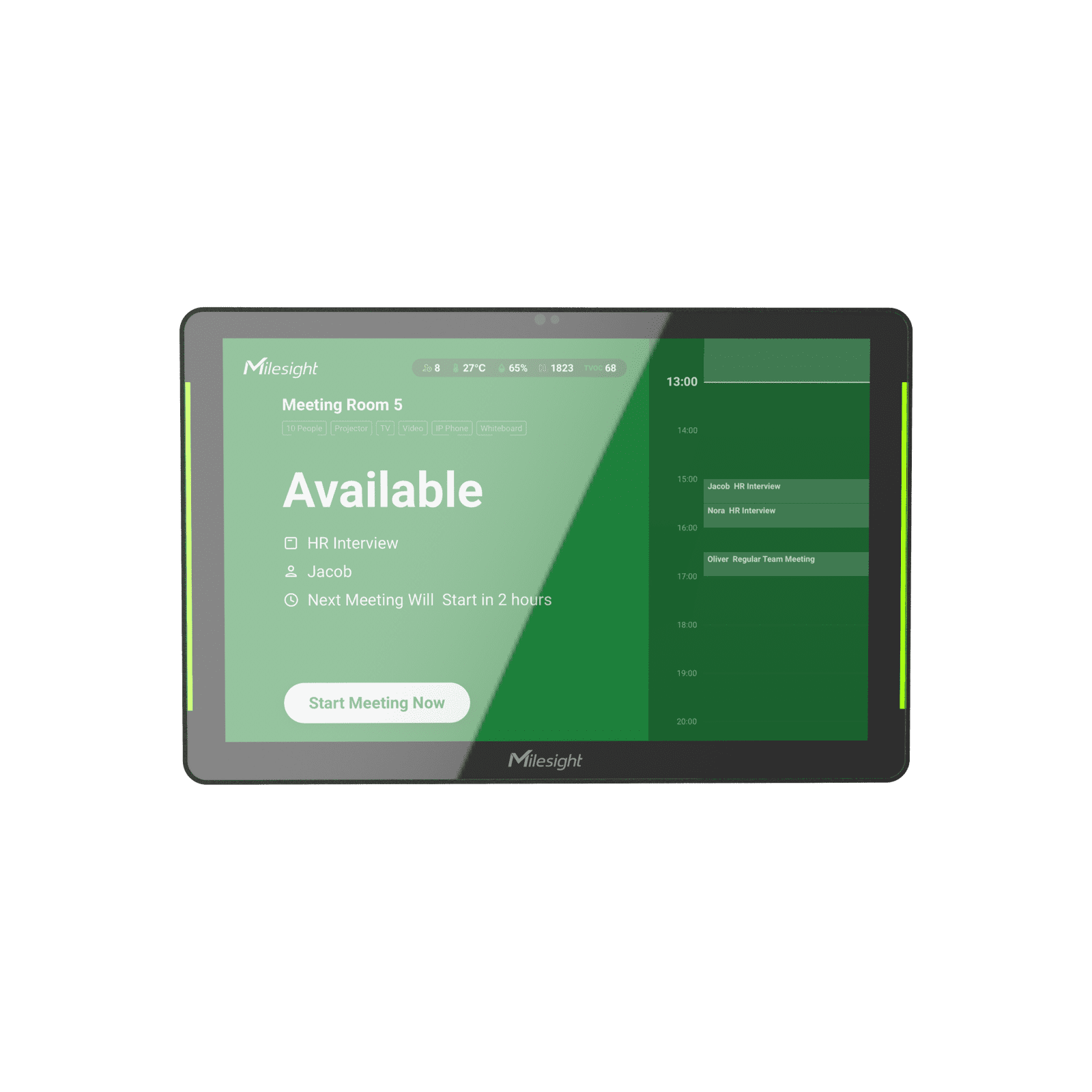 Milesight DS7610 – Pantalla de control LoRaWAN para supervisión y automatización - Imagen 2