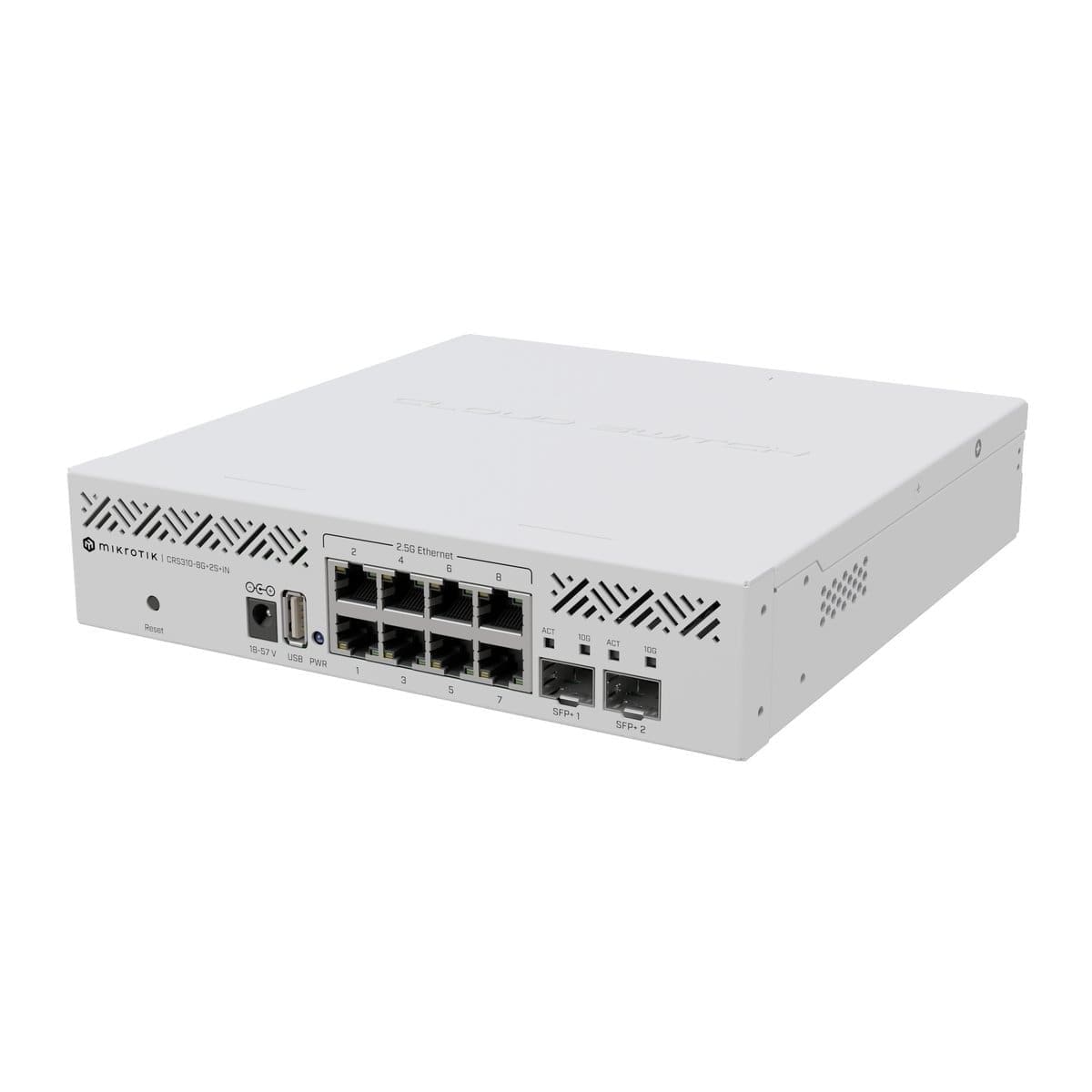 MikroTik CRS310-8G+2S+IN - Switch 8x RJ45 2.5Gb/s, 2x SFP+, RouterOS L5, desktop - Imagen 2