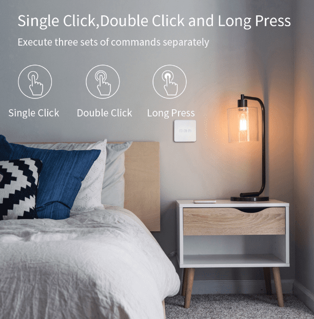 Interruptor Zigbee Smartlife inalámbrico 2 escenas con batería SML-BSW02ZBE - Imagen 3