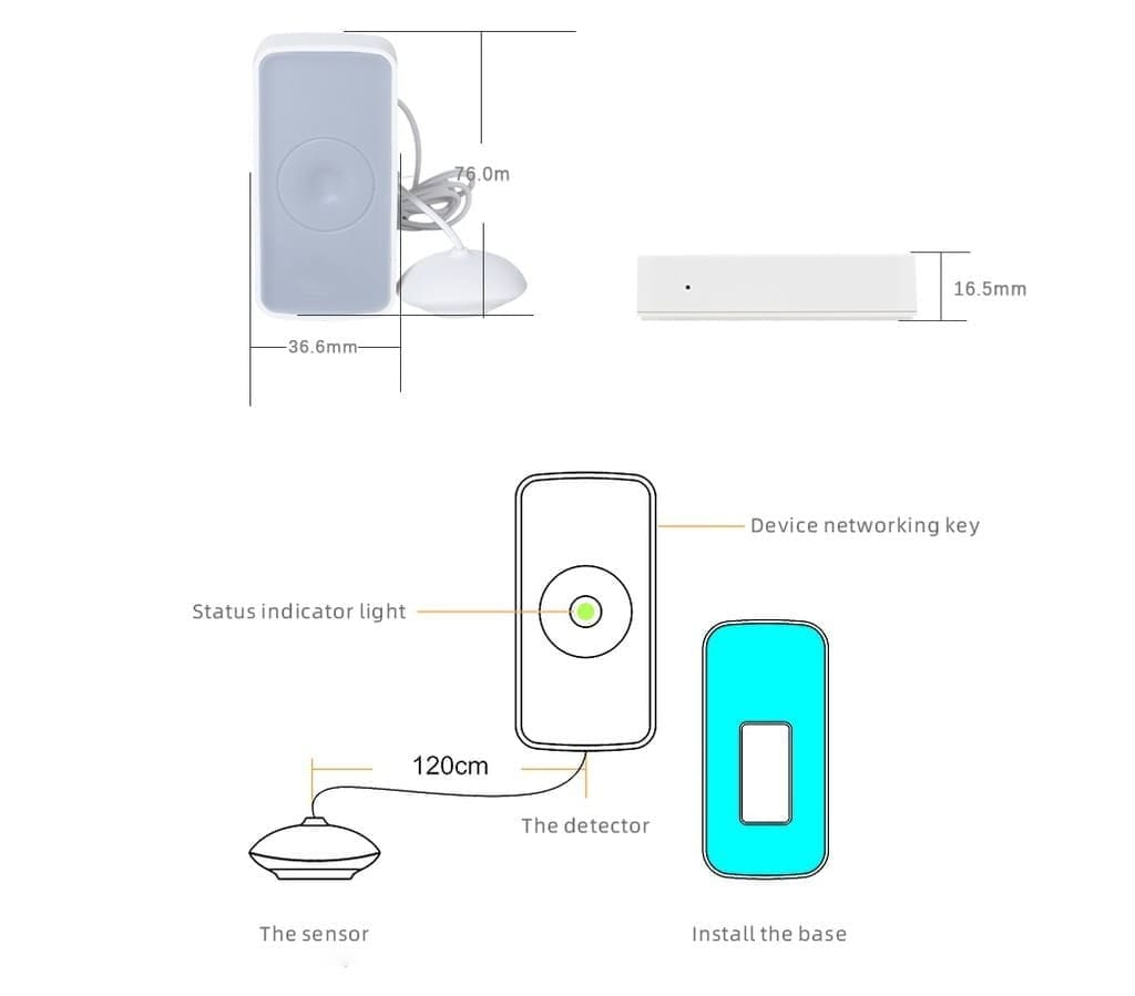 SmartLife HS1WL - Detector inteligente de fugas de agua | Zigbee - Imagen 4