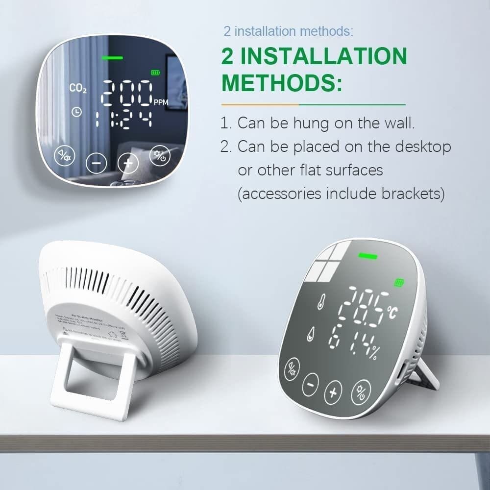 Medidor de calidad del aire Zigbee Smartlife | Sensor CO₂ Temperatura y Humedad - Imagen 3
