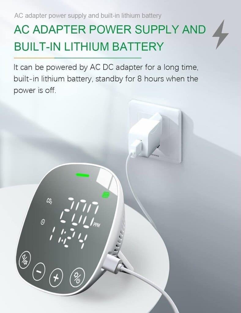 Medidor de calidad del aire Zigbee Smartlife | Sensor CO₂ Temperatura y Humedad - Imagen 5