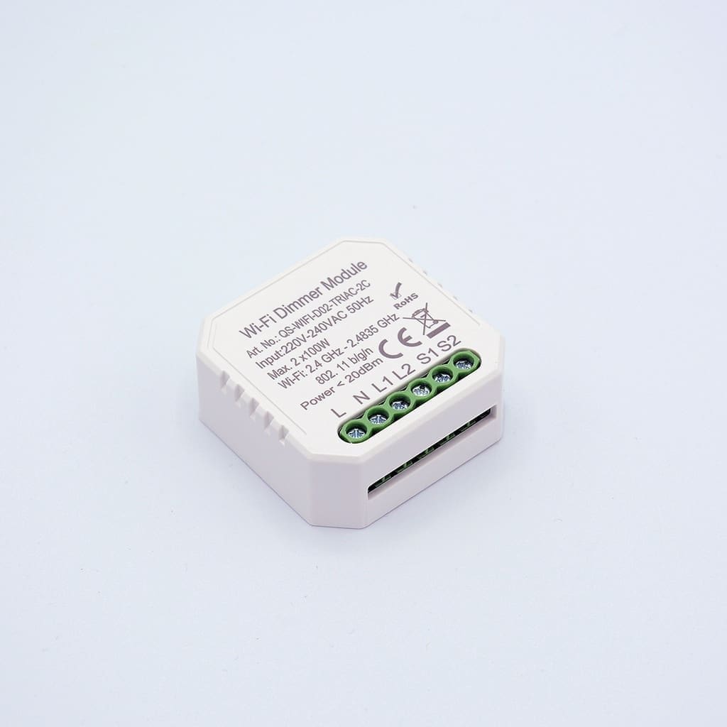 SmartLife QS-WIFI-D02-TRIAC-2C - Micromódulo interruptor inteligente con Dimmer 2 escenas | WiFi - Imagen 3