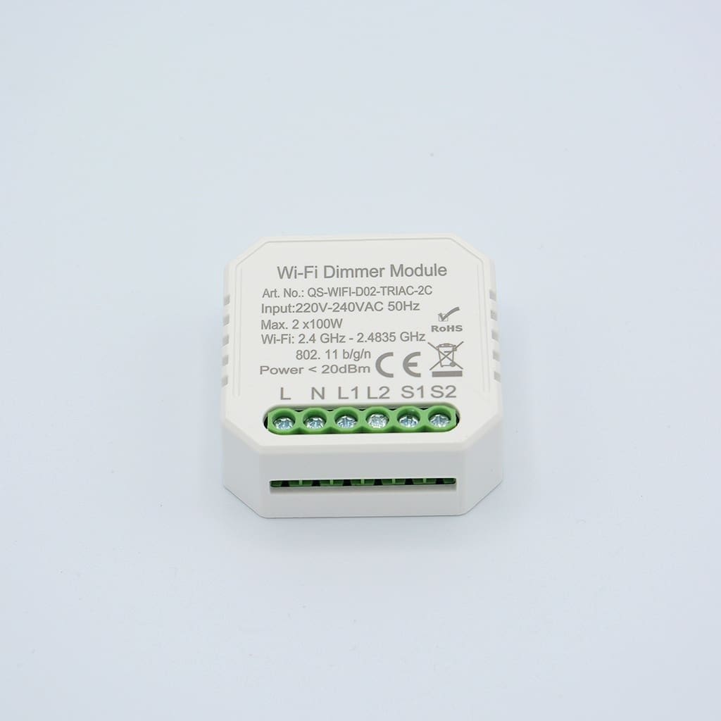 SmartLife QS-WIFI-D02-TRIAC-2C - Micromódulo interruptor inteligente con Dimmer 2 escenas | WiFi - Imagen 4
